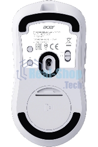 Мышь беспроводная/проводная Acer OMR401 белый, 12000 dpi, радиоканал, Bluetooth, USB, кнопки - 5