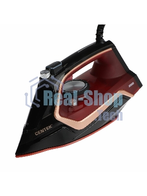 Утюг Centek CT-2313 RED 2600 Вт керамическая подошва, 350мл, паровой удар, самоочистка, капля-стоп