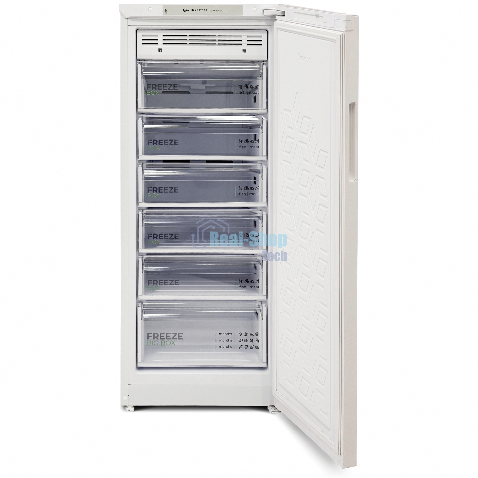 Морозильная камера Бирюса 6146NF, белый, 230л, 6 ящиков