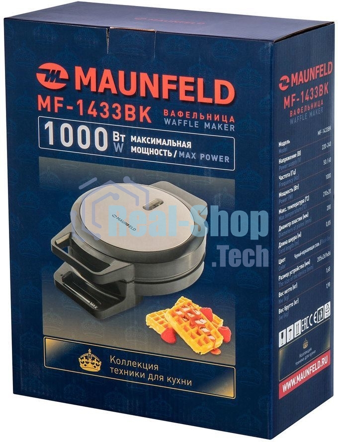 Вафельница Maunfeld MF-1433BK