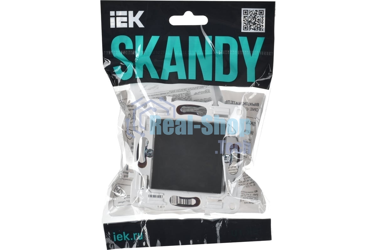 Выключатель 1-кл. IEK SKANDY SK-V01G 10А графит SK-V10-0-10-K53