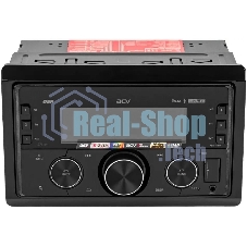 Автомагнитола ACV ADX-211BM, 2 DIN, Bluetooth, USB Type-A, AUX, пульт ДУ