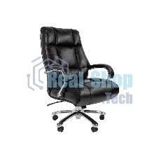 Кресло офисное Chairman 405 экокожа, хромированный металл, газпатрон 4 кл, ролики BIFMA 5,1, механизм качания