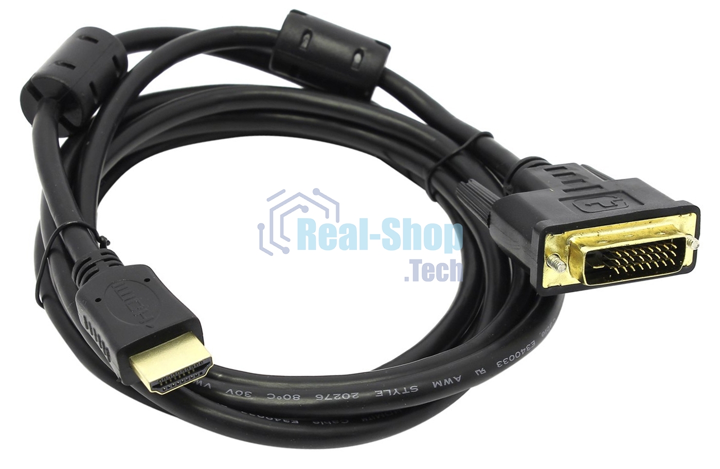 Кабель HDMI/DVI 5bites APC-073-030 HDMI M/DVI M (24+1) double link, зол.разъемы, ферр.кольца, 3м.
