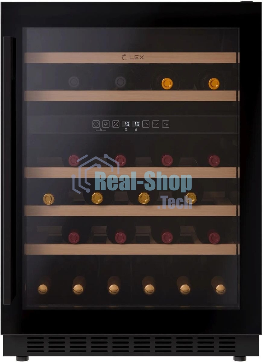 Винный шкаф LEX LWD6046BL dual zone 1-нокамерн. черный