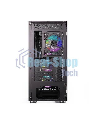 Компьютерный корпус ABR Quantum черный (1хUSB Type-C, 2хUSB 2.0, HD Audio, 4xRGb Fan, ATX, E-ATX)