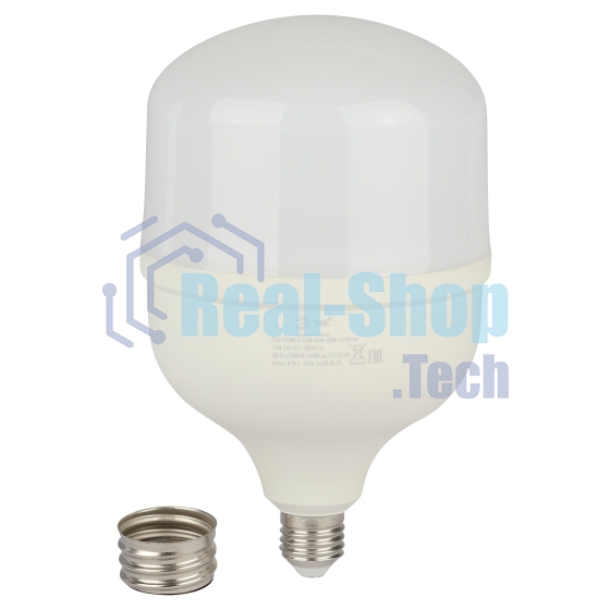Лампа светодиодная ЭРА Б0032087 STD LED POWER T140-85W-4000-E27/E40 85 Вт колокол нейтральный белый свет