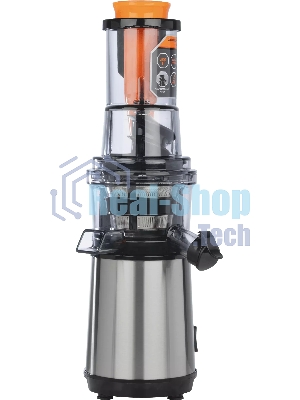 Соковыжималка LEONORD LE-1709 серебристый/черный, шнековая вертикальная, 200 Вт, 600 мл, механическое, реверс