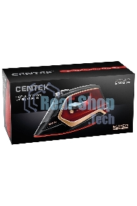 Утюг Centek CT-2313 RED 2600 Вт керамическая подошва, 350мл, паровой удар, самоочистка, капля-стоп