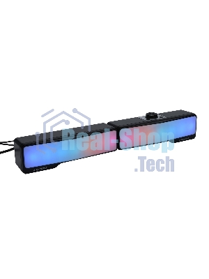 Акустическая система-трансформер 2.0 Gembird SPK-620, 10Вт, пластик, RGB подсветка, черный