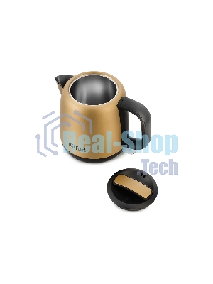 Чайник электрический Kitfort KT-6111 1л. 1630Вт золотистый/черный (корпус: нержавеющая сталь)