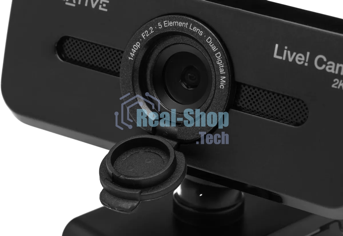 Веб-камера Creative Live! Cam Sync V3 2560x1440, 30 кадр/с, USB, микрофон, шторка приватности, автофокус, крепление на мониторе