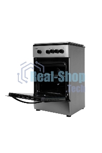 Плита газовая Kraft KF-FSK5301GS серый, конфорок 4 газовых, духовка 58 л, 50 см x 85.5 см x 55.6 см