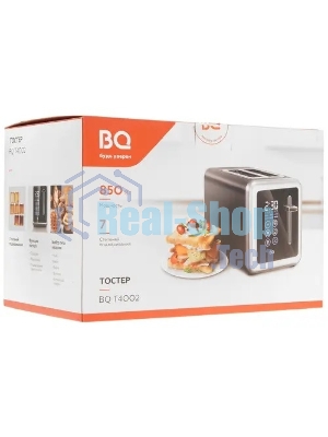 Тостер BQ T4002 нержавеющая сталь/черный, 850 Вт, 2 слота