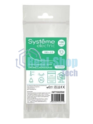 Стяжка кабельная SE IMT10025W 100х2.5 белый (уп. 100 шт)