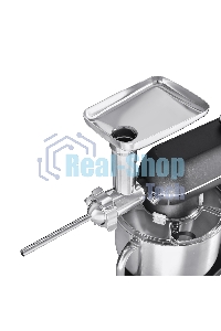 Кухонная машина KORTING KKM 0107 MB N, мощность 1500 Вт, 5 насадок, объем чаши 6.5 л, сенсорный дисплей/механическое управление, планетарное вращение, 11 скоростей, турборежим, импульсный режим, таймер, насадка для смешивания/крюк для теста/веничк/мясоруб