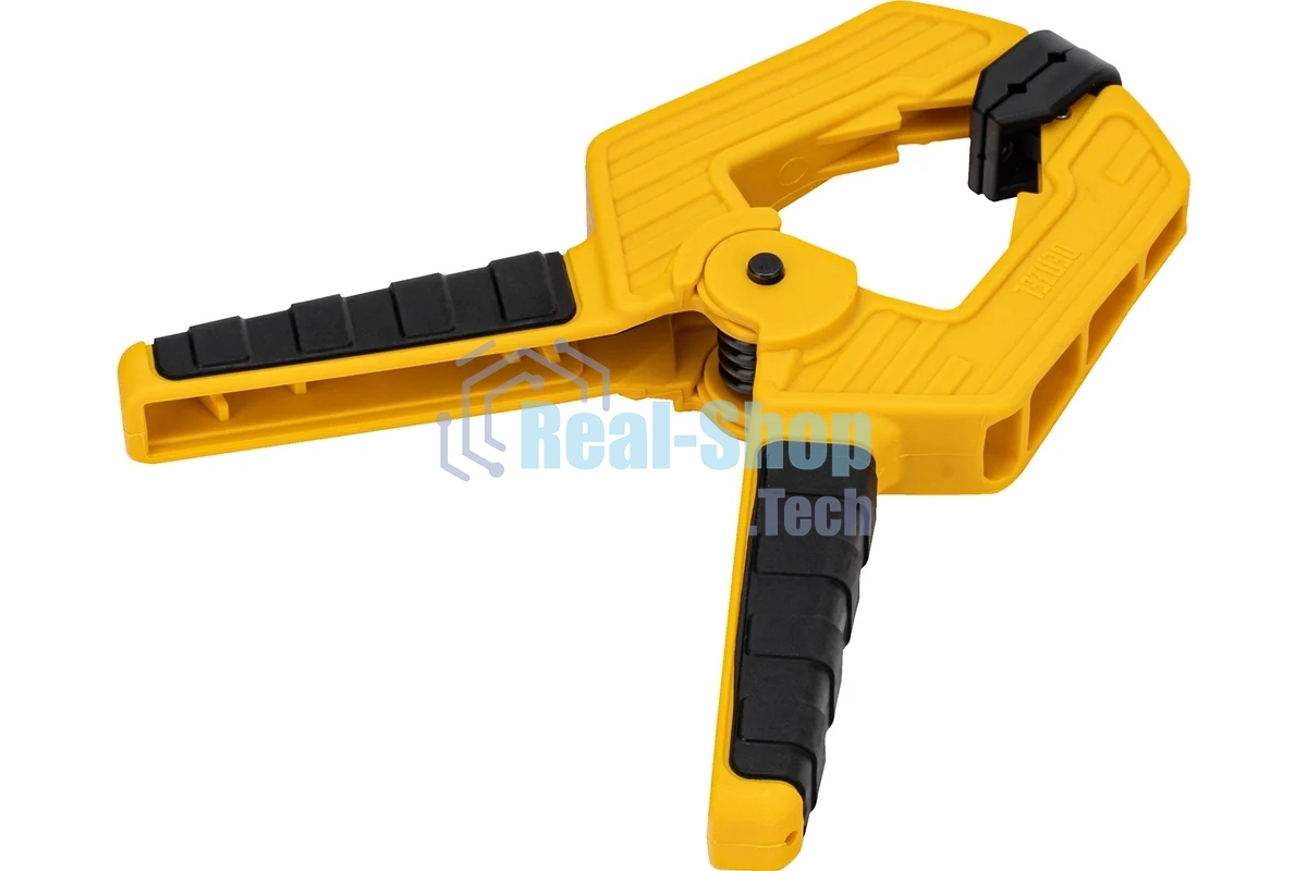 Струбцина клещеобразная Denzel усиленная 80 х 60 мм, двухкомпонентные рукоятки