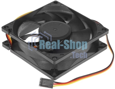 Вентилятор для корпуса Gembird 80x80x25, гидрод., тихий, 3 pin/4pin Molex, провод 30 см