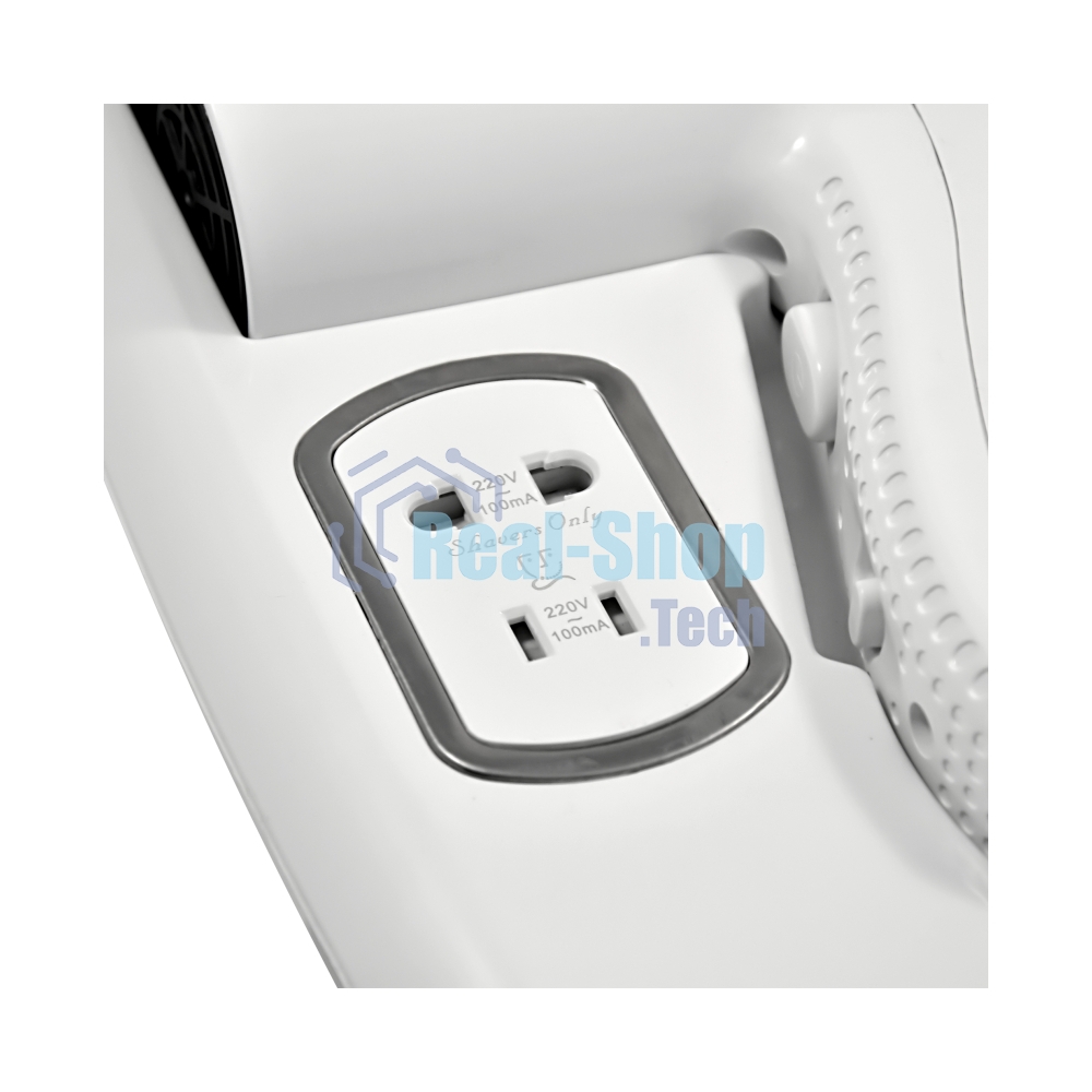 Фен для волос настенный Puff 1203B, белый, 1,2 кВт