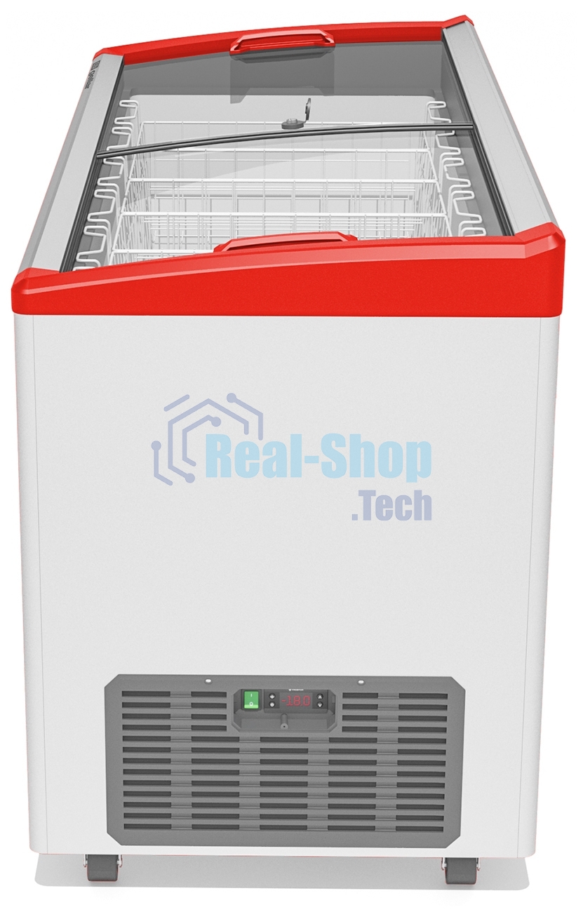 Морозильный ларь FROSTOR GELLAR FG 500 E, белый/красный, 450л, 5 корзин