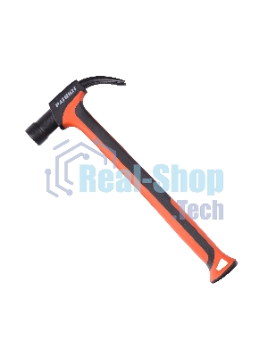 Молоток-гвоздодер Patriot NHF 450 S, кругл.боек 450 гр, 50-58 HRC, fiberglas+TPR рукоять, малый вес, компактный размер, антивибрацион.система, магнитный гвоздодержатель, покрытием PTFE (Teflon), 570 гр, 318 мм