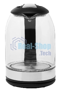 Чайник электрический Starwind SKG2051 1.8л. 1800Вт черный/серебристый (корпус: стекло)
