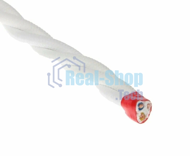 Провод ретро Bironi B1-434-71-50 3х1.5 матовый белый (уп. 50 м)