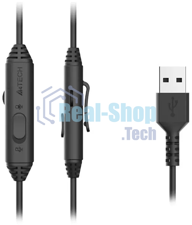 Гарнитура A4Tech Fstyler FH100U чёрный, проводная