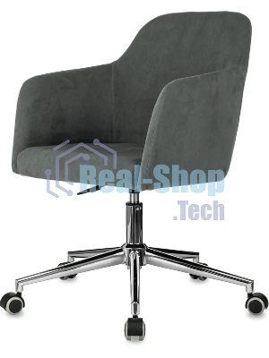 Кресло офисное Бюрократ CH-395SL серый Alfa 44 крестов. металл хром