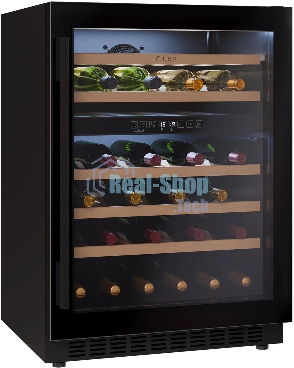 Винный шкаф LEX LWD6046BL dual zone 1-нокамерн. черный
