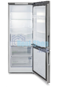 Холодильник Бирюса М6134 металлик двухкамерный 210/85 л морозилка снизу, автоматическое оттаивание