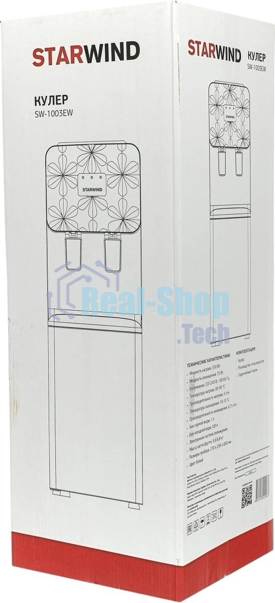 Кулер Starwind SW-1003EW напольный электронный белый