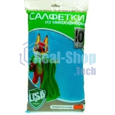 Салфетка LI-SA из микрофибры в наборе (10 шт-30х30 см) 44144 Салфетка LI-SA из микрофибры в наборе (10 шт-30х30 см) 44144