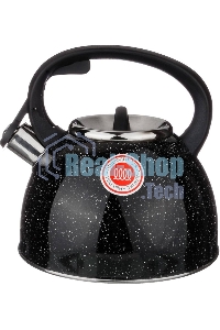 Чайник для плиты Agness 907-045 черный МРАМОР нерж. 2,5 л