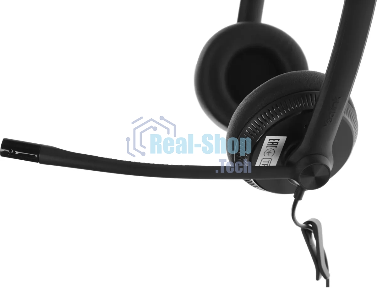 Гарнитура проводная YEALINK YHS34 Dual Дуо, Проводная, HD звук, QD, RJ9, шт