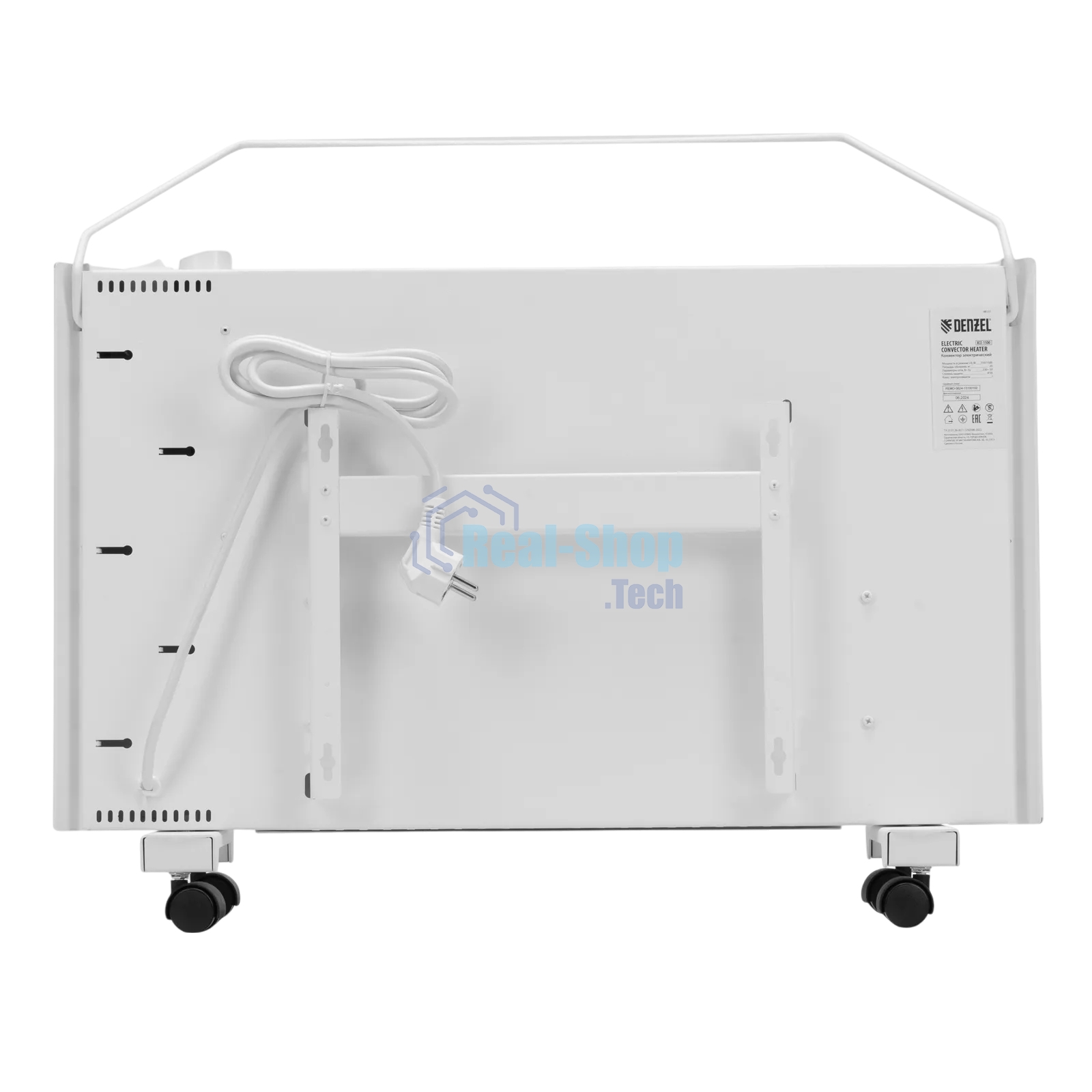 Конвектор Denzel XCE-1500 белый, 1500 Вт, 20 м2, термостат