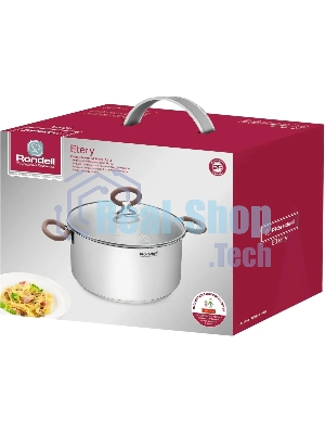 Кастрюля Rondell Etery RDS-1600 5.1 л. d=24 см (с крышкой) сталь