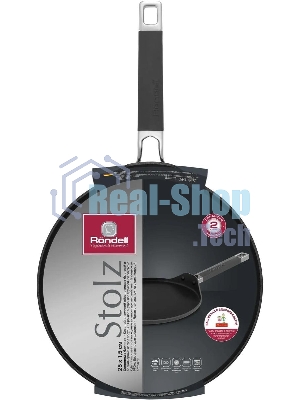 Сковорода блинная Rondell Stolz RDA-1768, 25см, без крышки, серый