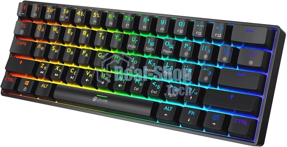 Клавиатура проводная Oklick K713X, USB, черный