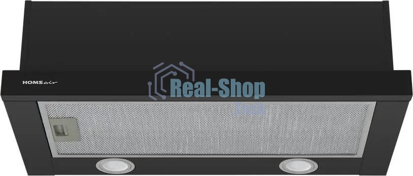 Вытяжка телескопическая HOMSair Flat 60 черный, 60 см, 520 куб. м/ч, 47 дБ