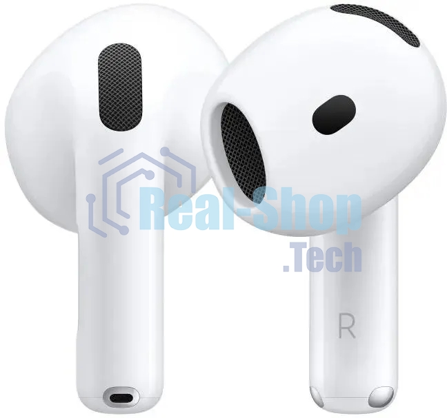 Гарнитура вкладыши Apple A3050 A3053 A3058 AirPods 4 белый беспроводные bluetooth в ушной раковине