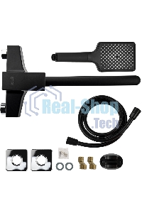 Смеситель в ванную BRIMIX 5564 длинный излив, шаровый, из высокопрочного пластика АБС, черный, квадратный корпус