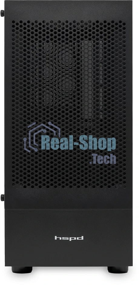 Компьютерный корпус без блока питания Case HSPD M540, Mesh Mid Tower, черный, TG, 0.45 SPCC, no fans, ATX, mATX, mITX, 160/300/150мм, 2x2.5
