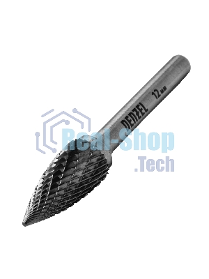 Борфреза по металлу Denzel твердосплавная, параболическая заостренная, тип-G, 12 мм