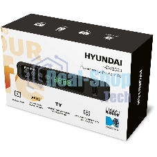 Приставка для цифрового ТВ Hyundai H-DVB520 черный, DVB-T2, DVB-T, DVB-C, HDMI, USB 2.0 х2