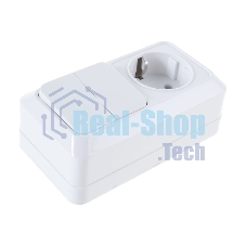 Блок ОП Олимп 2-кл. вык.+ роз. с заземл. горизонт. бел. UNIVersal О0033