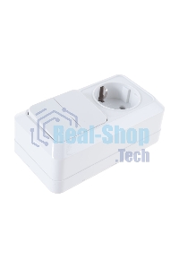 Блок ОП Олимп 2-кл. вык.+ роз. с заземл. горизонт. бел. UNIVersal О0033