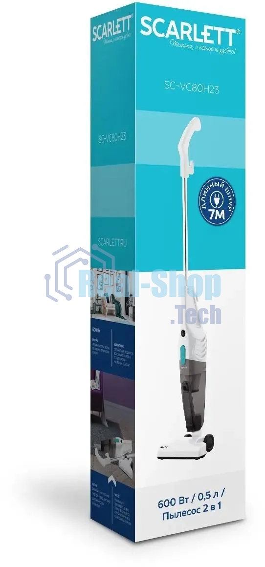 Пылесос Scarlett SC-VC80H23 (белый с бирюзовым)