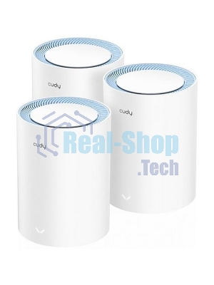 Бесшовный Mesh роутер Cudy M1200(3-Pack) AC1200 10/100BASE-TX белый (упак.:3шт)