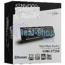 Автомагнитола Kenwood KMM-BT208, 1 DIN, Bluetooth, USB Type-A, AUX, съёмная панель